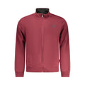 U.S. Grand Red Cotton Men's Sweatshirt with Zip and Pockets U.S. Grand