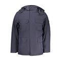U.S. Grand Blue Polyester Men's Parka Jacket U.S. Grand