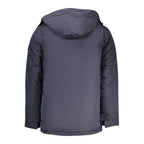 U.S. Grand Blue Polyester Men's Parka Jacket U.S. Grand