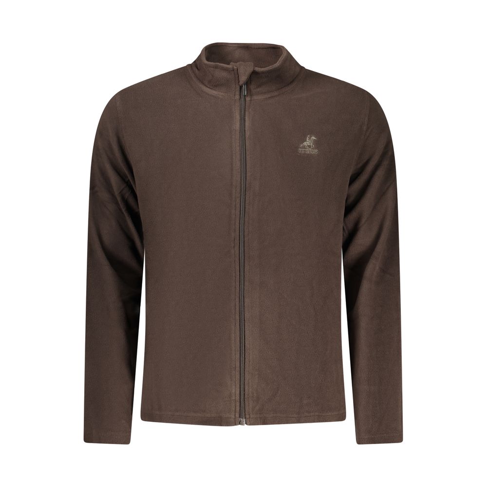 U.S. Grand Marrone Polyester Men Sweatshirt U.S. Grand