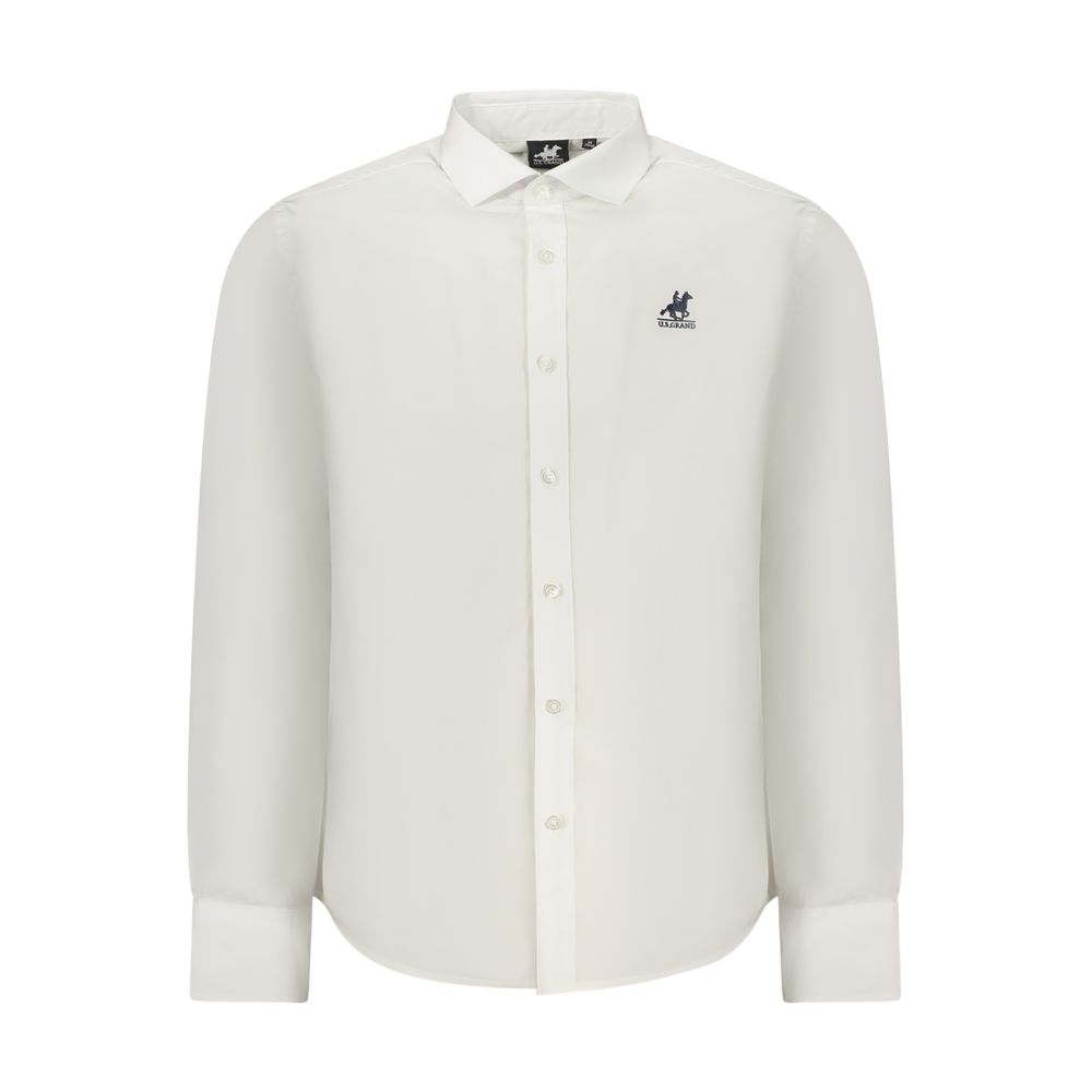 U.S. Grand Bianco Cotton Men Shirt U.S. Grand