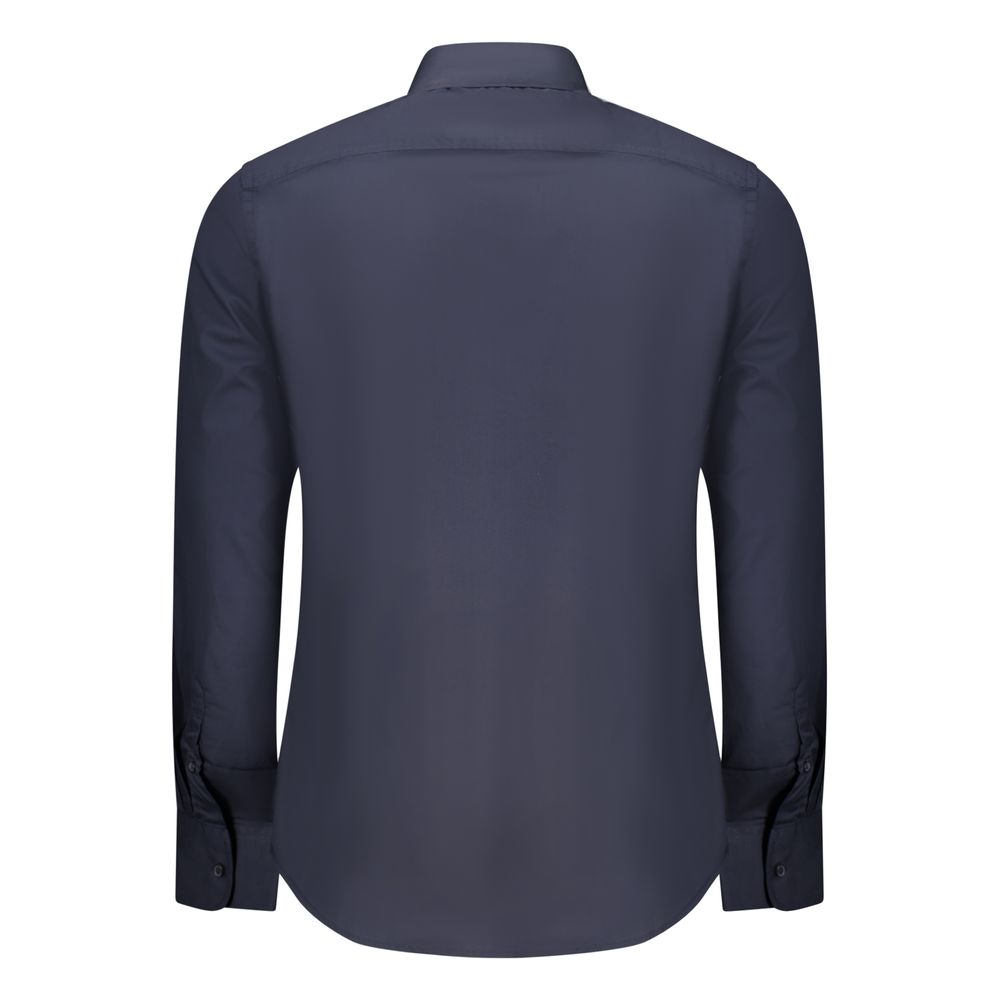 U.S. Grand Blue Cotton Men Shirt U.S. Grand
