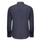 U.S. Grand Blue Cotton Men Shirt U.S. Grand