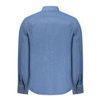 U.S. Grand Blue Cotton Men Shirt U.S. Grand