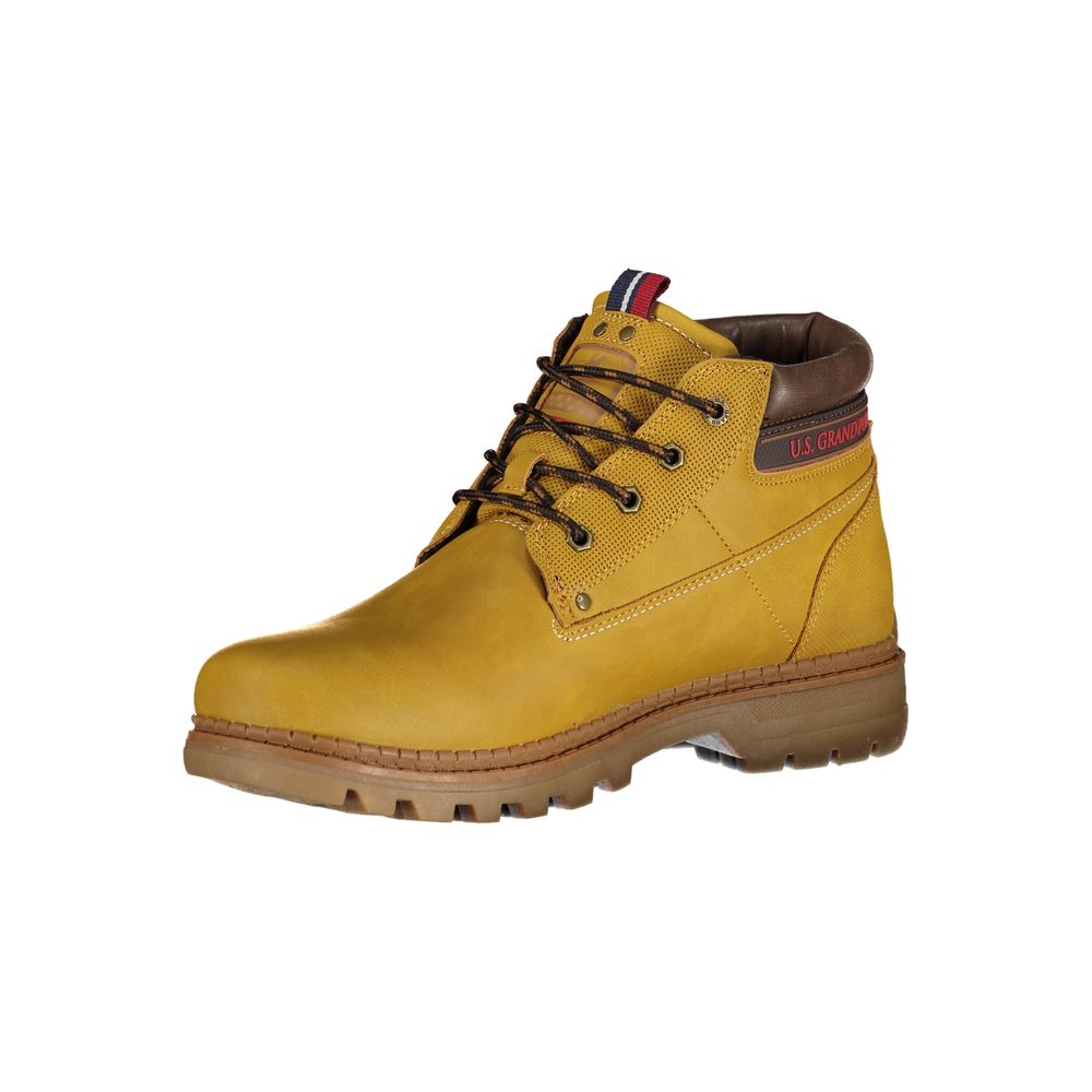 U.S. Grand Yellow Polyurethane Men Ankle Boot U.S. Grand