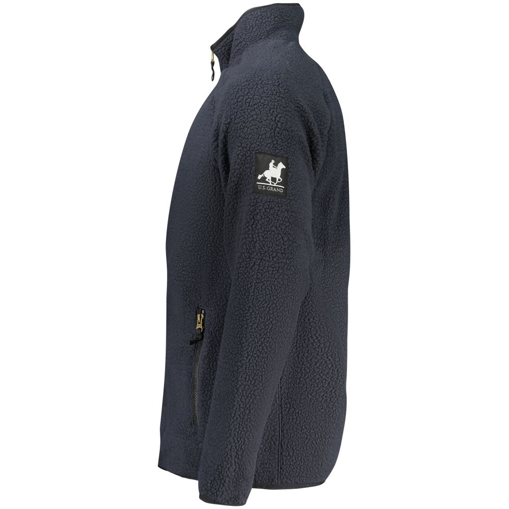 U.S. Grand Blu Polyester Men Sweatshirt U.S. Grand