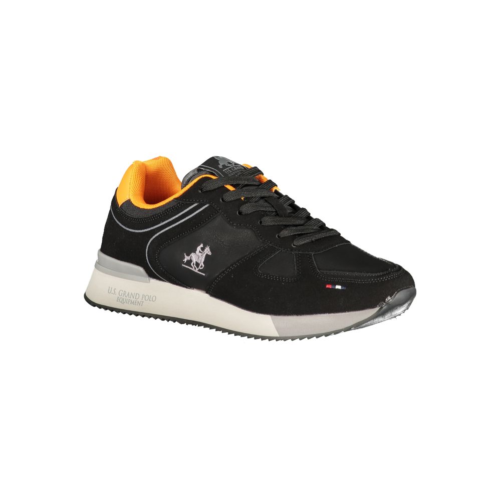U.S. Grand Black Polyurethane Men Sneaker U.S. Grand