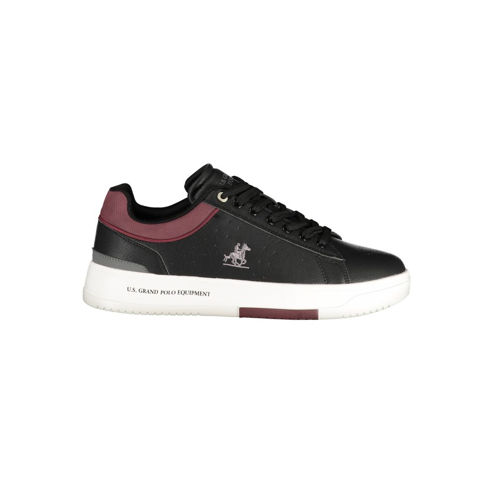 U.S. Grand Black Polyurethane Men Sneaker U.S. Grand
