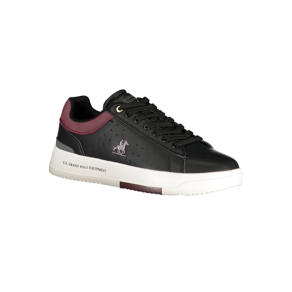 U.S. Grand Black Polyurethane Men Sneaker U.S. Grand