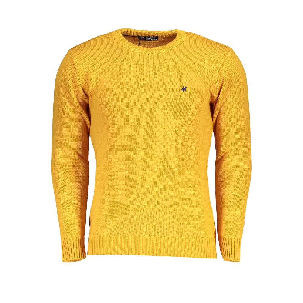 U.S. Grand Yellow Acrylic Men Sweater U.S. Grand