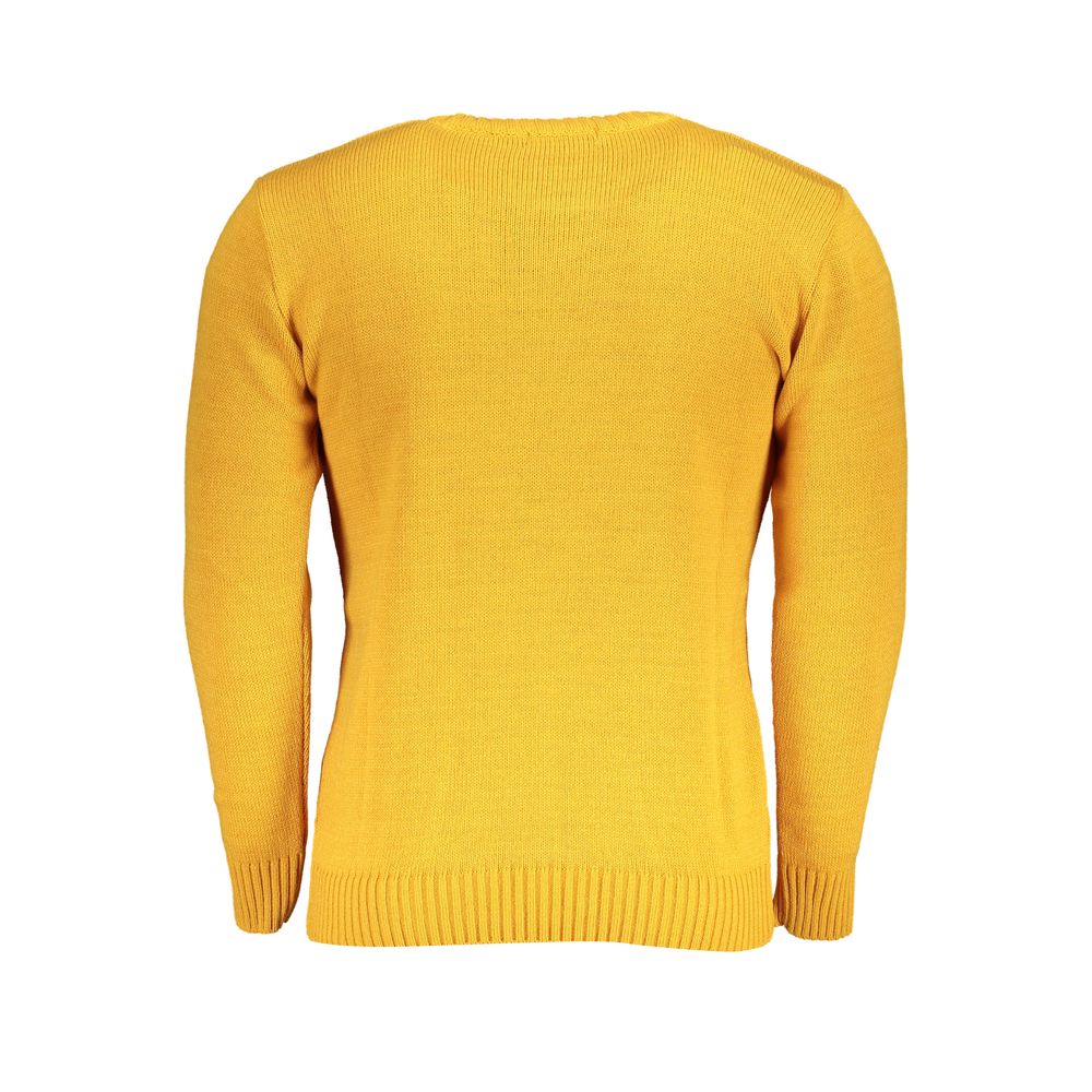 U.S. Grand Yellow Acrylic Men Sweater U.S. Grand