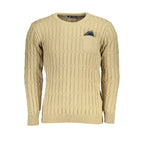 U.S. Grand Beige Acrylic Men Sweater U.S. Grand