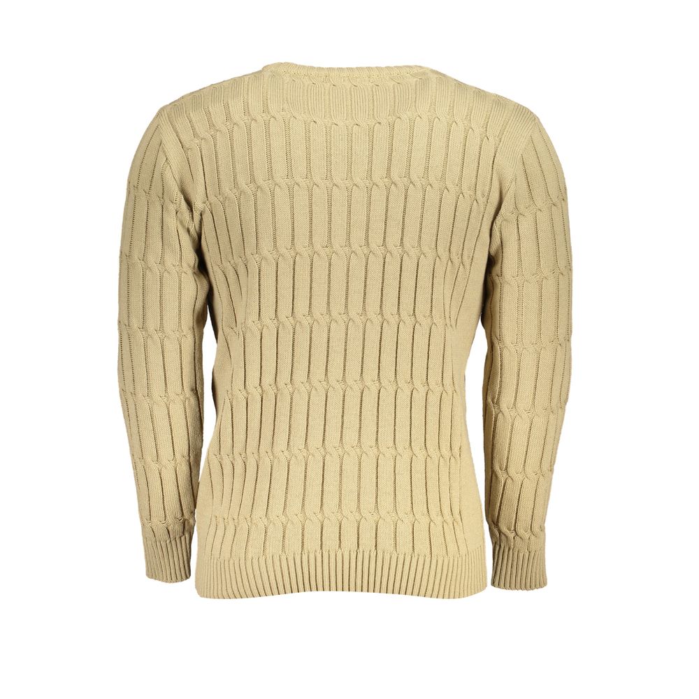 U.S. Grand Beige Acrylic Men Sweater U.S. Grand