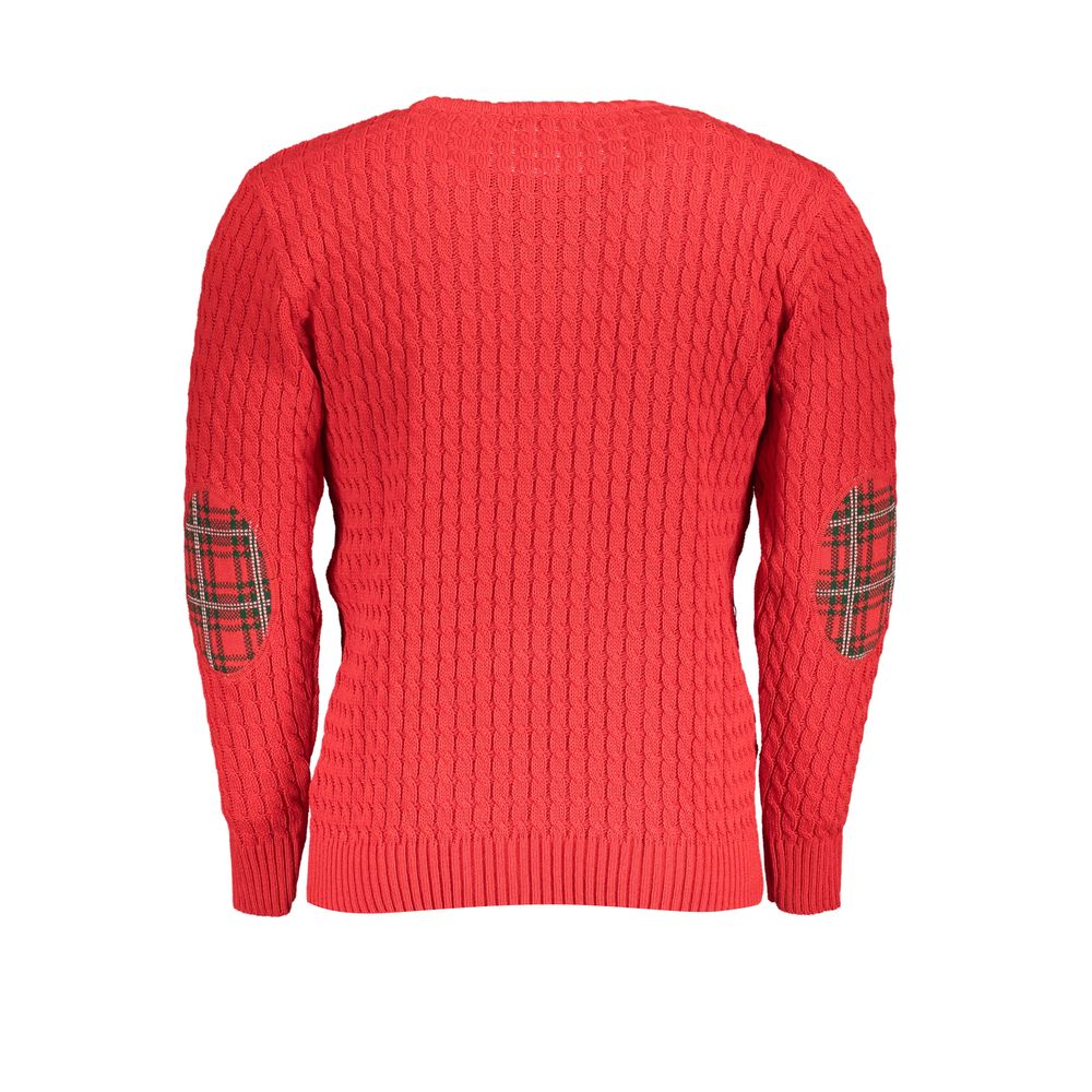 U.S. Grand Rosso Acrylic Men Sweater U.S. Grand