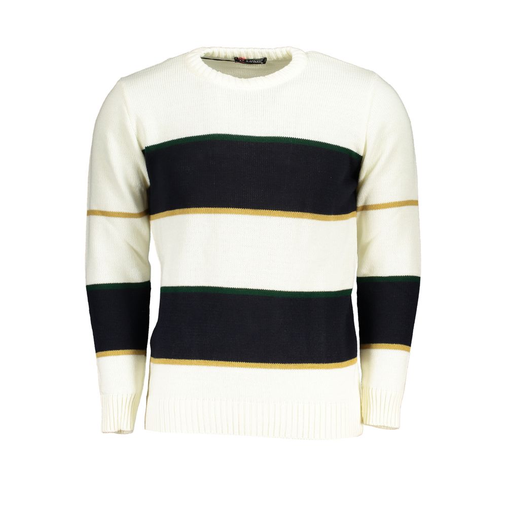 U.S. Grand White Acrylic Men Sweater U.S. Grand