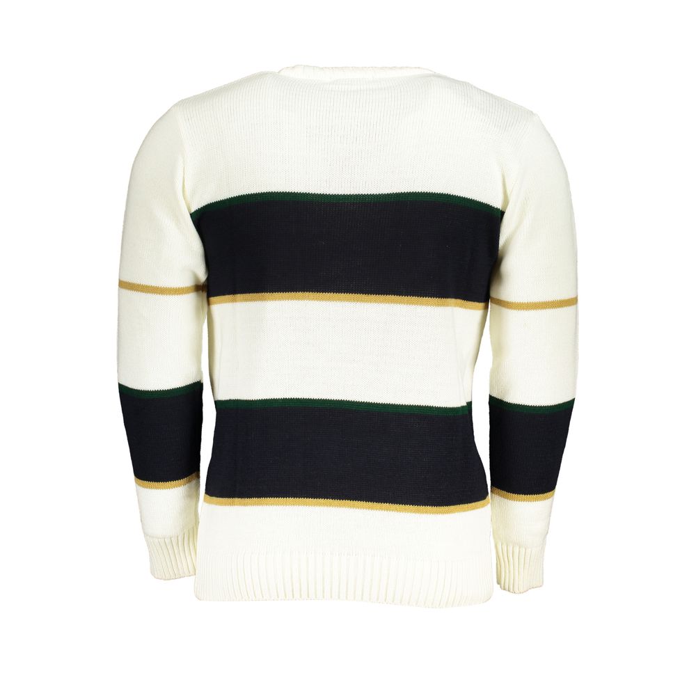 U.S. Grand White Acrylic Men Sweater U.S. Grand