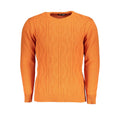 U.S. Grand Arancione Acrylic Men Sweater U.S. Grand