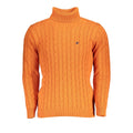 U.S. Grand Arancione Acrylic Men Sweater U.S. Grand