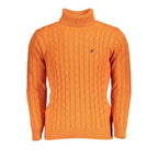 U.S. Grand Arancione Acrylic Men Sweater U.S. Grand