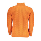 U.S. Grand Arancione Acrylic Men Sweater U.S. Grand
