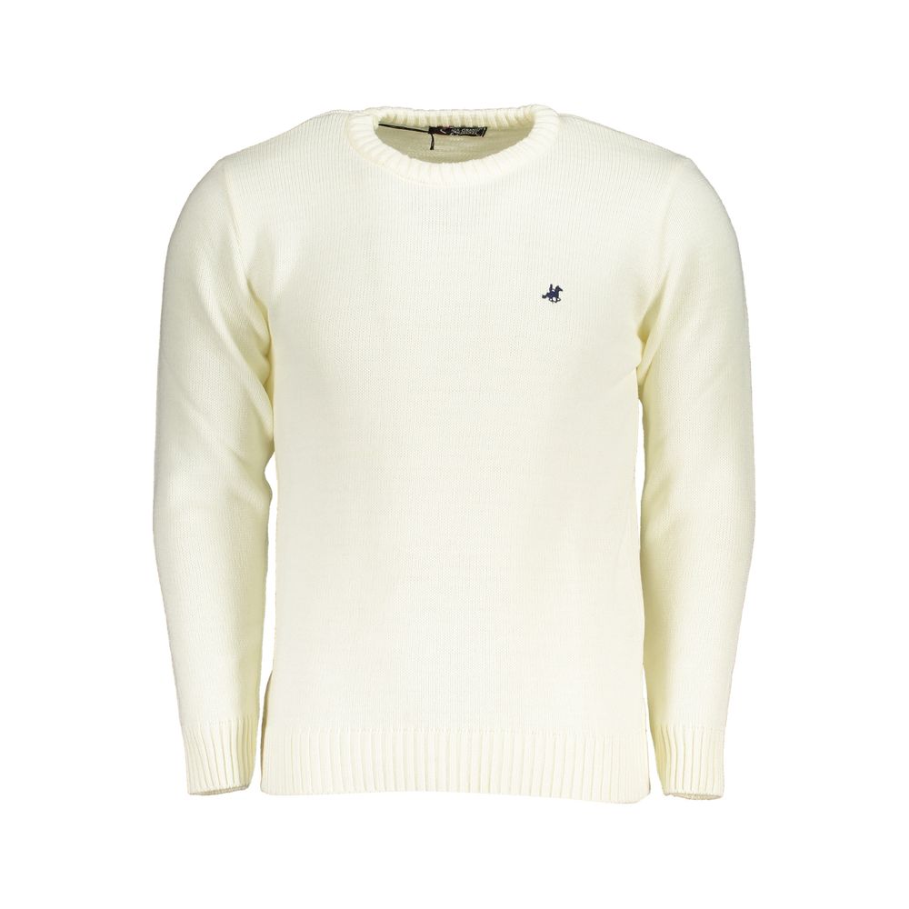 U.S. Grand White Acrylic Men Sweater U.S. Grand