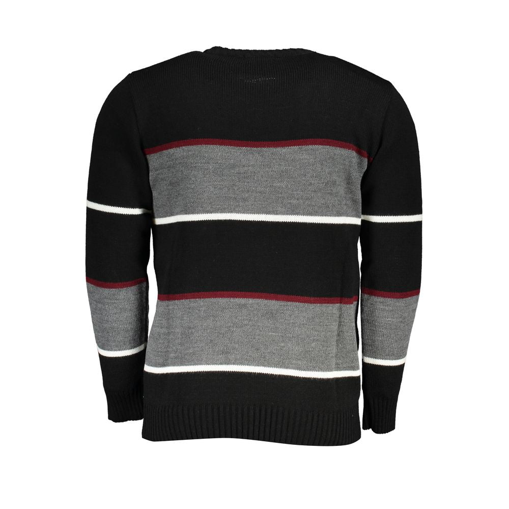 U.S. Grand Black Acrylic Mens Sweater U.S. Grand