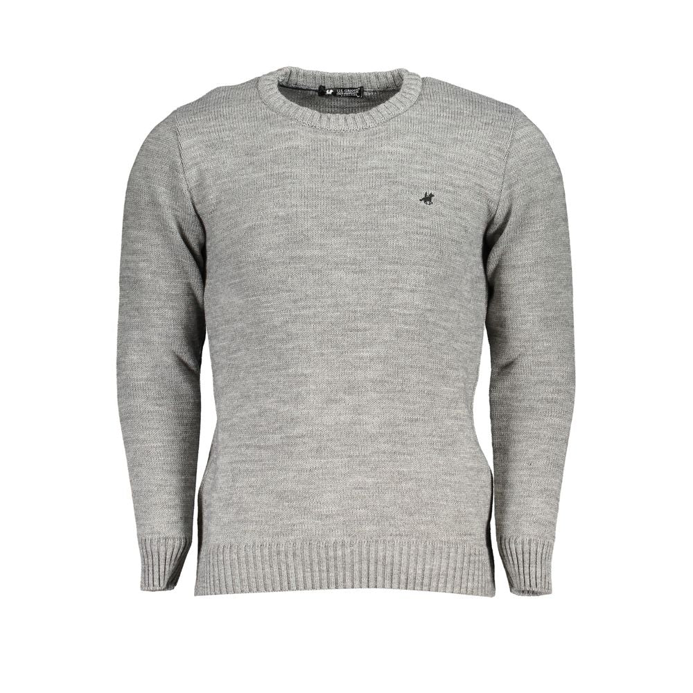 U.S. Grand Grigio Acrylic Men Sweater U.S. Grand