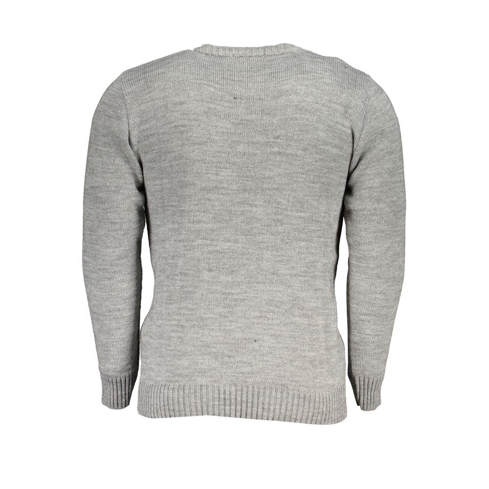 U.S. Grand Grigio Acrylic Men Sweater U.S. Grand