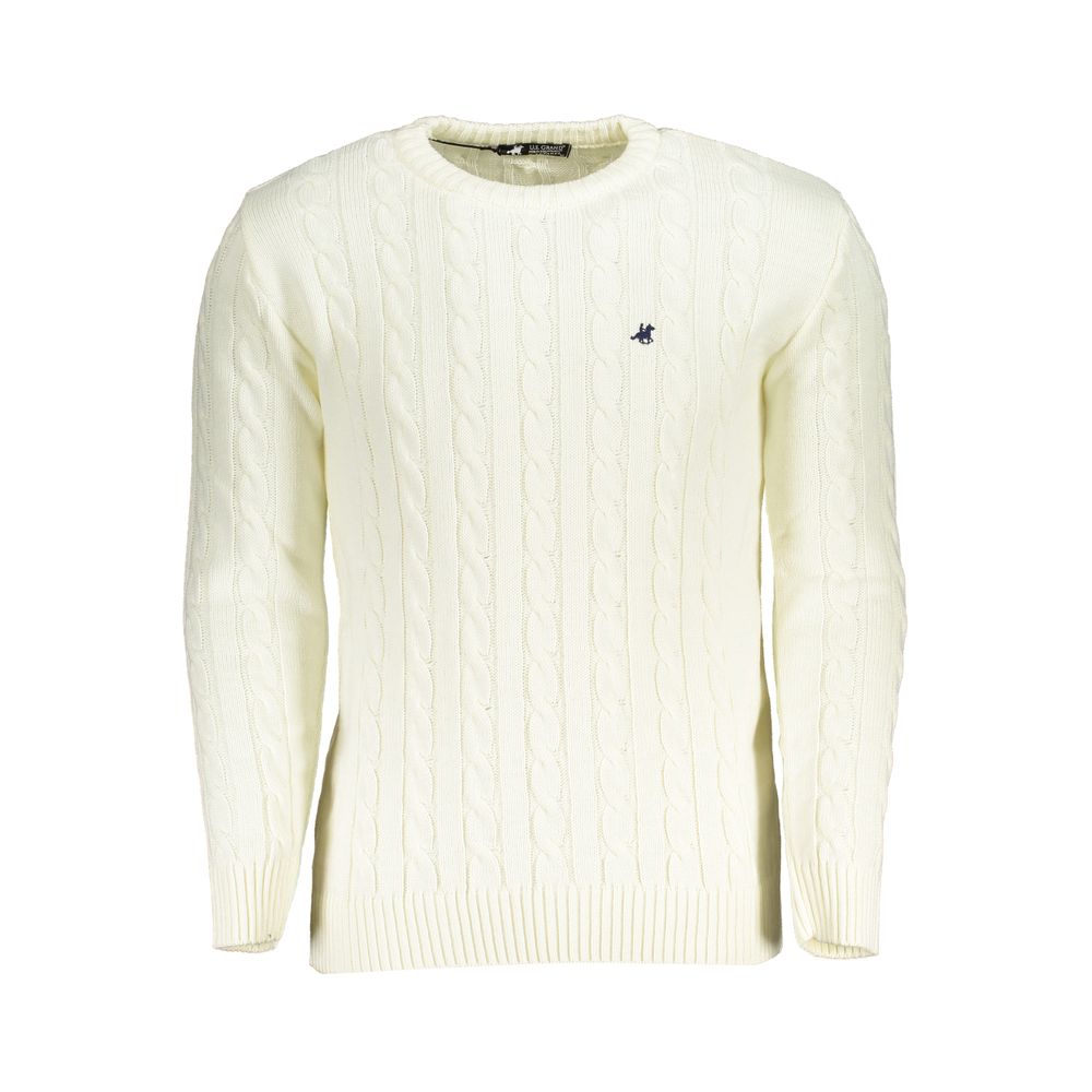 U.S. Grand Bianco Acrylic Men Sweater U.S. Grand