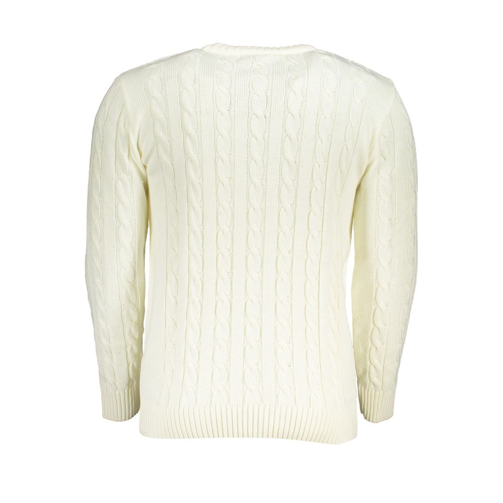 U.S. Grand Bianco Acrylic Men Sweater U.S. Grand