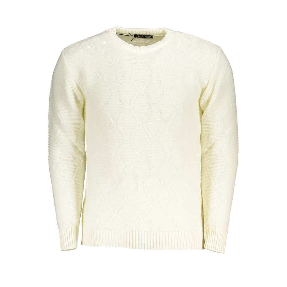 U.S. Grand Bianco Acrylic Men Sweater U.S. Grand