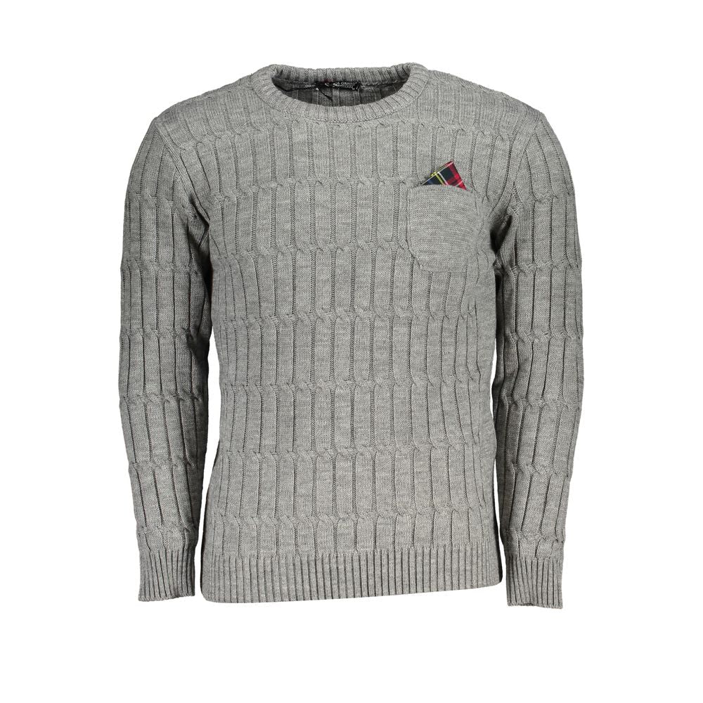 U.S. Grand Grigio Acrylic Men Sweater U.S. Grand
