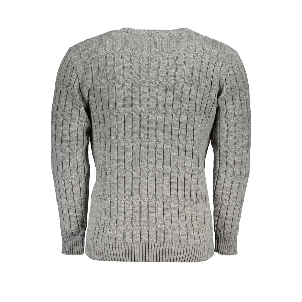 U.S. Grand Grigio Acrylic Men Sweater U.S. Grand
