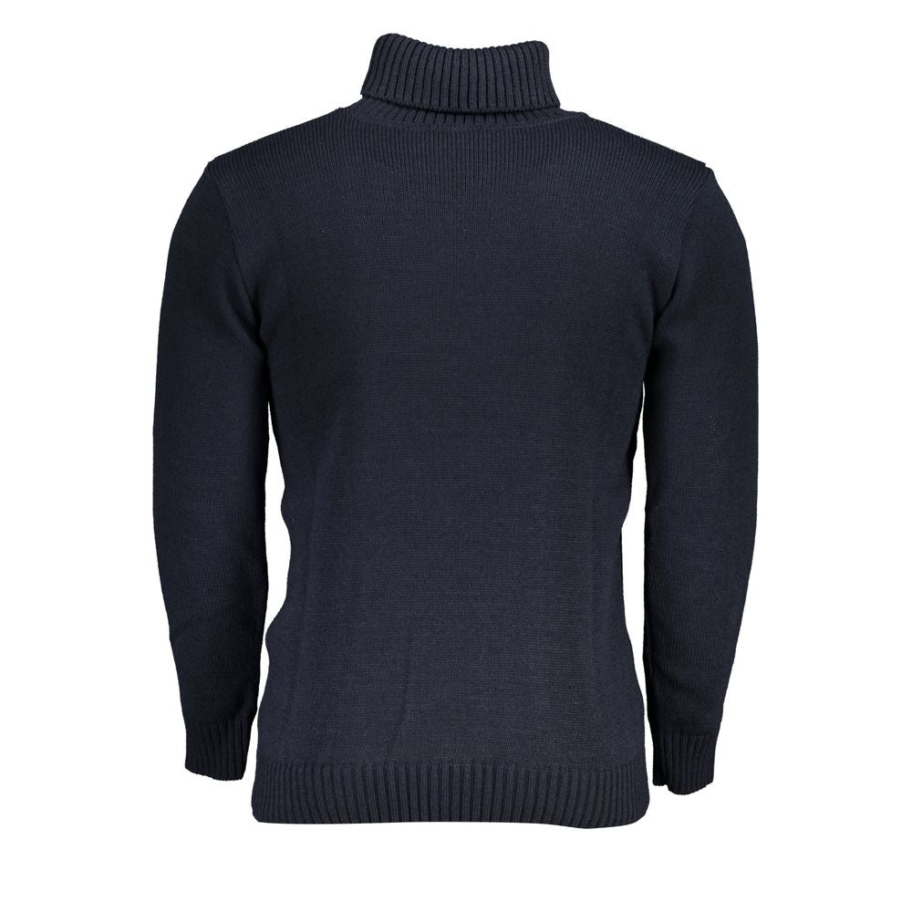 U.S. Grand Blue Acrylic Men Sweater U.S. Grand