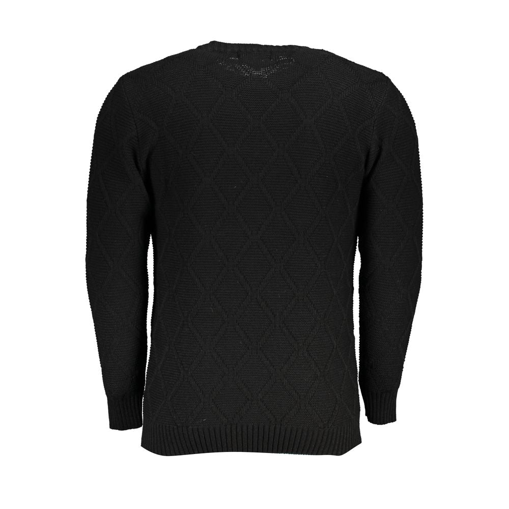 U.S. Grand Black Acrylic Men's Sweater U.S. Grand