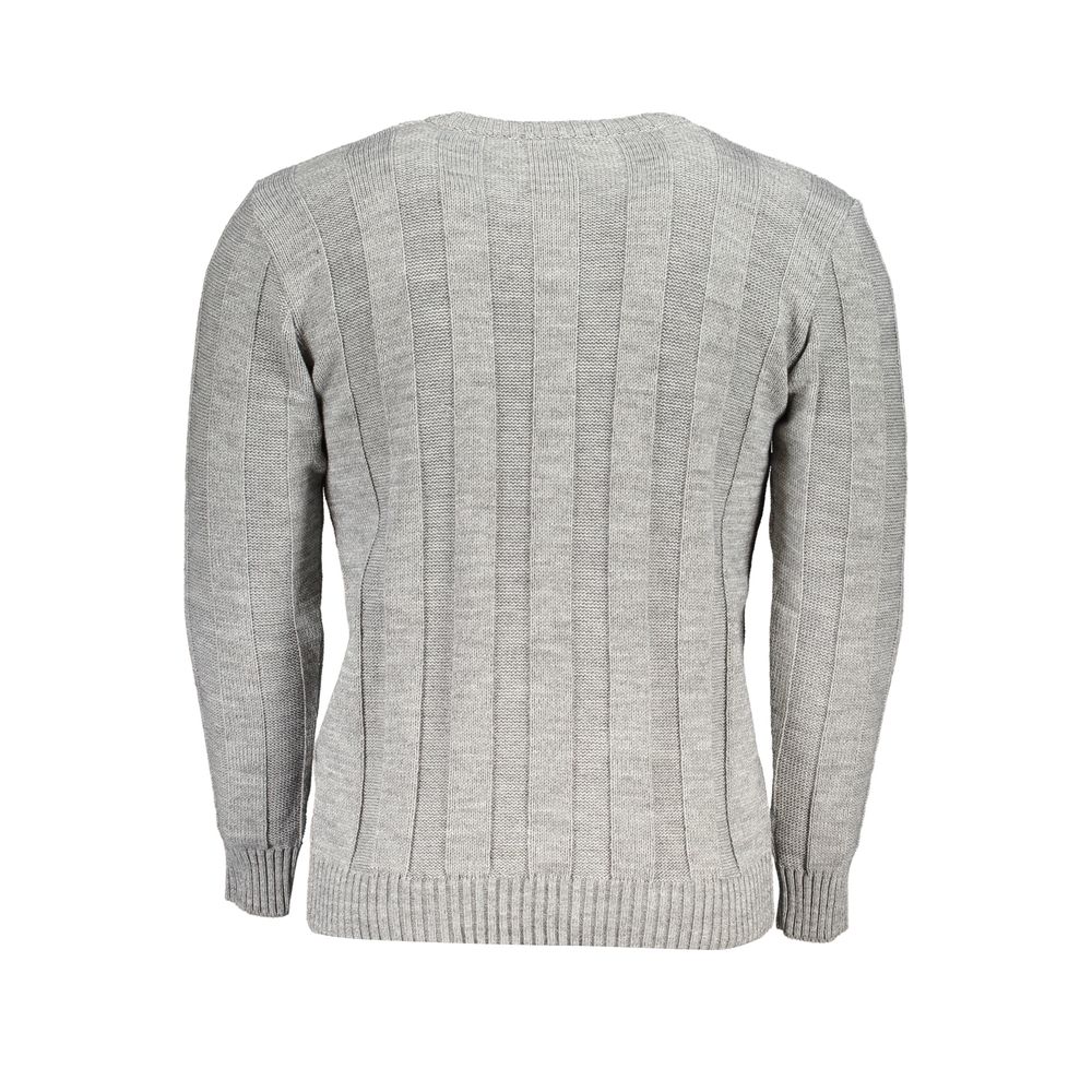 U.S. Grand Grigio Acrylic Men Sweater U.S. Grand