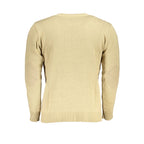 U.S. Grand Beige Acrylic Men Sweater U.S. Grand