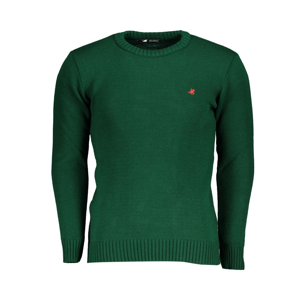 U.S. Grand Green Acrylic Men's Sweater U.S. Grand