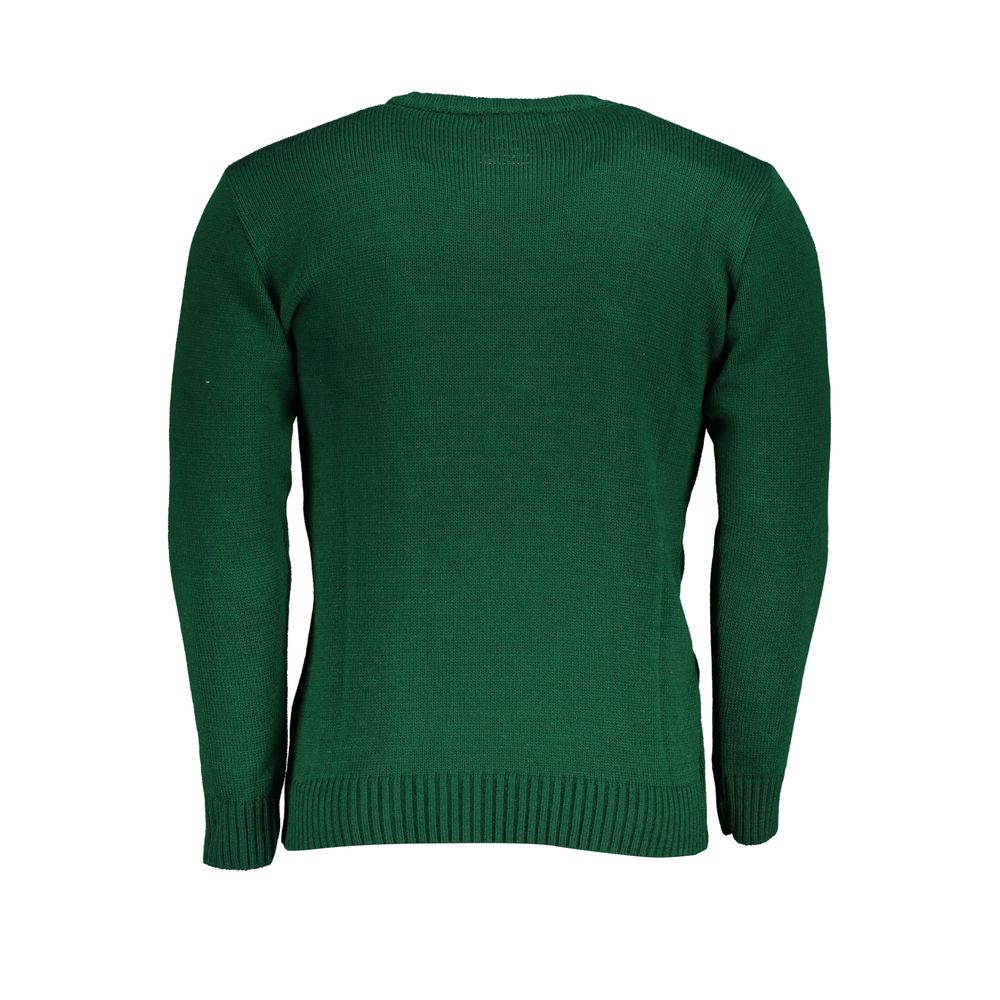 U.S. Grand Green Acrylic Men's Sweater U.S. Grand