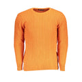 U.S. Grand Arancione Acrylic Men Sweater U.S. Grand