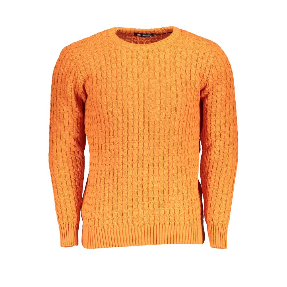 U.S. Grand Arancione Acrylic Men Sweater U.S. Grand