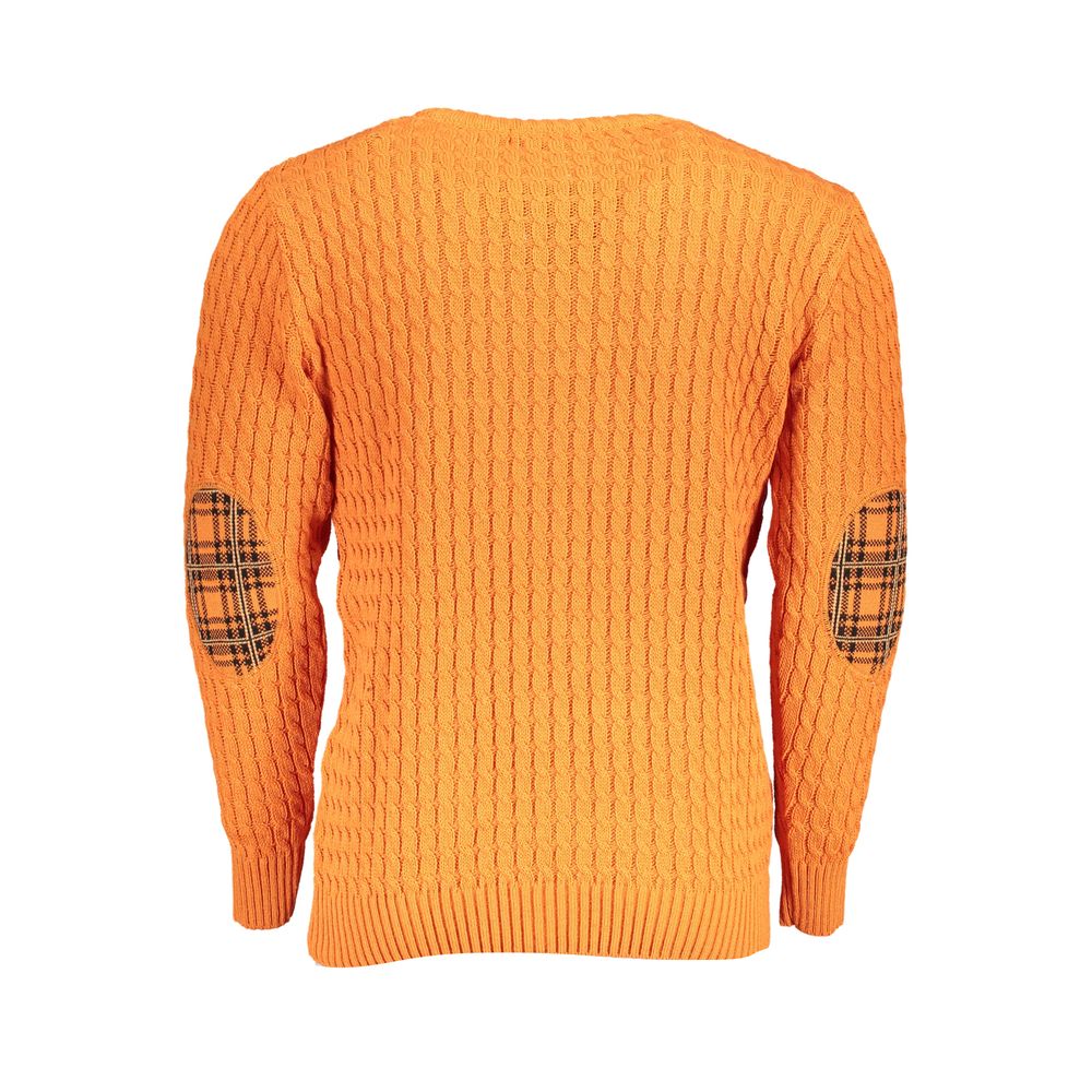 U.S. Grand Arancione Acrylic Men Sweater U.S. Grand