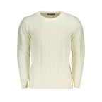 U.S. Grand White Acrylic Men's Sweater U.S. Grand