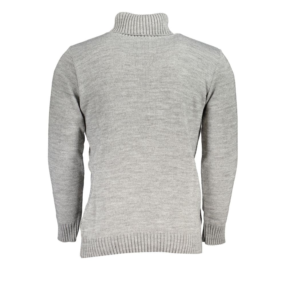 U.S. Grand Grigio Acrylic Men Sweater U.S. Grand