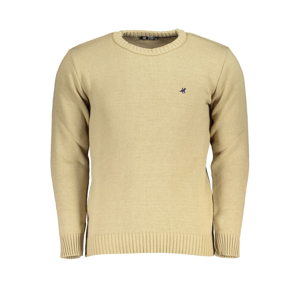 U.S. Grand Beige Acrylic Men's Sweater U.S. Grand