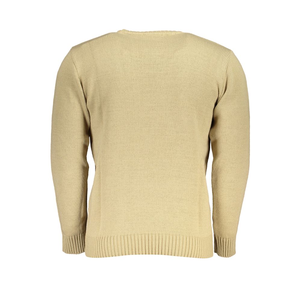 U.S. Grand Beige Acrylic Men's Sweater U.S. Grand