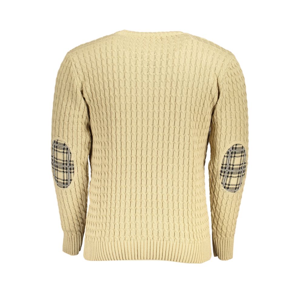 U.S. Grand Beige Acrylic Men Sweater U.S. Grand