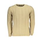U.S. Grand Beige Acrylic Men Sweater U.S. Grand
