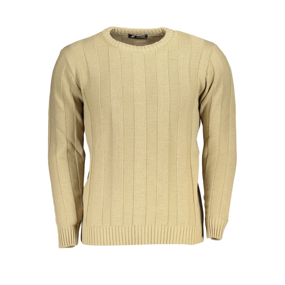 U.S. Grand Beige Acrylic Men Sweater U.S. Grand