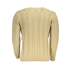 U.S. Grand Beige Acrylic Men Sweater U.S. Grand